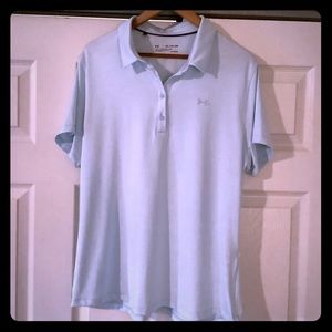 Light Aqua Under Armour XXL heat gear Golf Polo